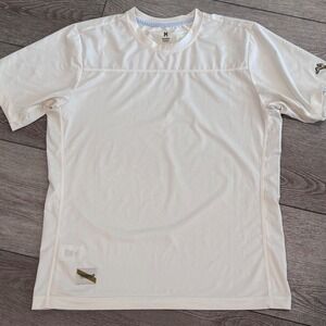 Tracksmith Van Cortlandt Tee Mens Medium White Mesh Running Training Athletic